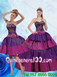 Unique 2015 Sweetheart Multi Color Quinceanera Dresses with Bowknot