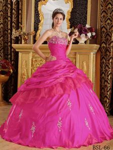 Beautiful Sweetheart Ruffled and Bubbled 2013 Hot Pink 16 Gown