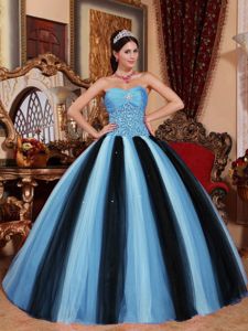 Ruching Sweetheart Multi-colored Tulle Beading Quinceanera Dress