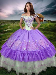 Enchanting Sleeveless Lace Up Floor Length Beading and Embroidery and Ruffled Layers Quinceanera Gowns