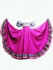 Glorious Floor Length Ball Gowns Short Sleeves Fuchsia Vestidos de Quinceanera Lace Up