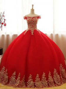 Sleeveless Appliques Lace Up Sweet 16 Dresses