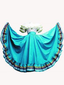 Wonderful Aqua Blue Off The Shoulder Neckline Ruffled Layers Quinceanera Gowns Short Sleeves Lace Up