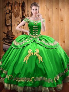 Artistic Floor Length Ball Gowns Sleeveless Green Quinceanera Dresses Lace Up