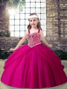 Sleeveless Beading Lace Up Little Girls Pageant Dress Wholesale