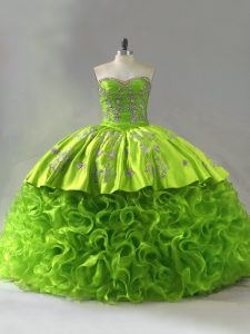 Ball Gowns Sleeveless 15 Quinceanera Dress Court Train Lace Up