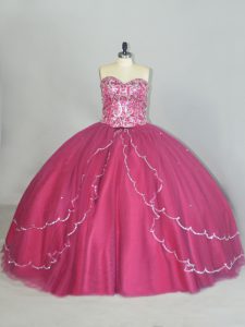 Best Selling Sleeveless Brush Train Lace Up Beading and Sequins Quinceanera Dress
