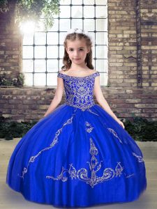 New Style Sleeveless Lace Up Floor Length Beading Pageant Dress for Teens