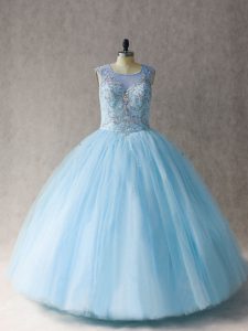Top Selling Sleeveless Beading Lace Up Quinceanera Gowns