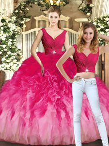 Floor Length Ball Gowns Sleeveless Multi-color 15 Quinceanera Dress Lace Up