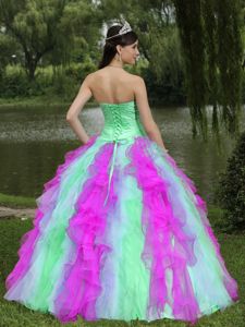 Most Popular Colorful Sweetheart Lace up Back Sweet 15 Dresses