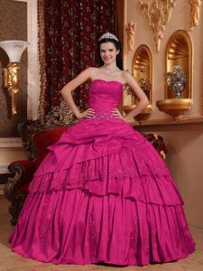 Simple Ball Gown Strapless Appliques Sweet 16 Dress Floor-length