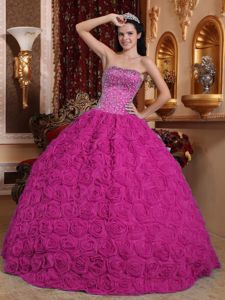 Luxurious Beading Sweet 16 Dresses with Special Embossed Fabric