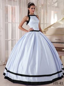 Unique Lilac and Black Ball Gown Bateau Quinceanera Gowns
