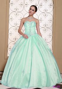 Discount Sweetheart Beaded Quinceanera Dresses with Appliques