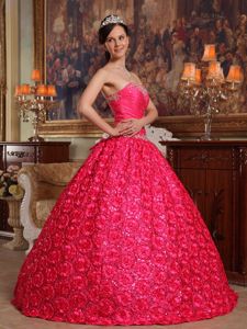 Special Embossed Fabric Beaded Sweet 15 Dresses with Appliques