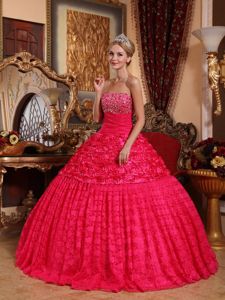 Special Floral Embellishment Strapless Beading Dress for Sweet 16