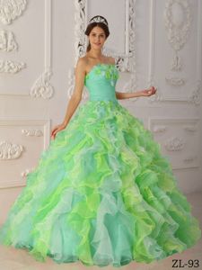 2013 Cheap Multi-color Ball Gown Ruffled Dress for Sweet 16