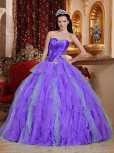 Graceful Strapless Ruche Dress for Quinceanera with Ruffled Layers