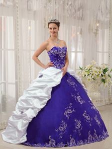 Two-toned Pick-ups Sweetheart Beading Appliqued Sweet 16 Dresses
