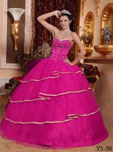 Exquisite Beaded Satin and Tulle Dress for Quinceanera