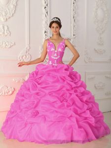 Most Beautiful Hot Pink Ruffled Sweet Sixteen Quinceanera Dresses