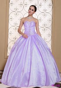 Light Purple Sweetheart Sweet Sixteen Quinceanera Dresses Beaded