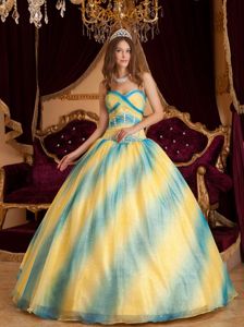 Sweetheart Quinceanera Gown with Beading by Omber Color Fabric