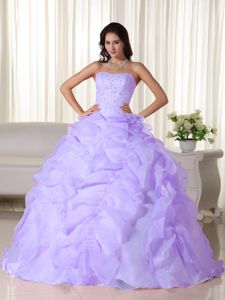 Gorgeous Lavender Floor-length Beaded Sweet Sixteen Dresses