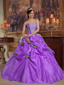Pick-ups Quinceanera Gown Dress with Hand Made Flowers