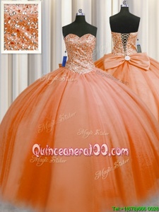 Most Popular Puffy Skirt Spring and Summer and Fall and Winter Tulle Sleeveless Floor Length Sweet 16 Quinceanera Dress andBeading