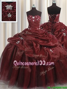 Captivating Sleeveless Lace Up Floor Length Beading and Appliques and Pick Ups Quinceanera Dress