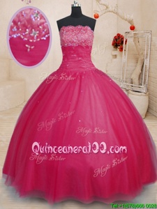 Glittering Off the Shoulder Floor Length Lace Up Quinceanera Dresses Coral Red and In forMilitary Ball and Sweet 16 and Quinceanera withBeading