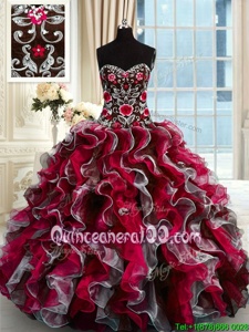 Sleeveless Lace Up Floor Length Beading and Appliques Quinceanera Dresses