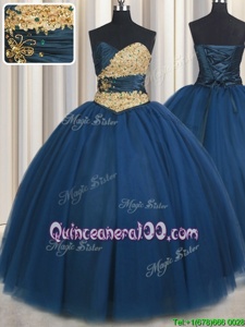 Custom Design Teal Sleeveless Chiffon Lace Up 15 Quinceanera Dress forMilitary Ball and Sweet 16 and Quinceanera
