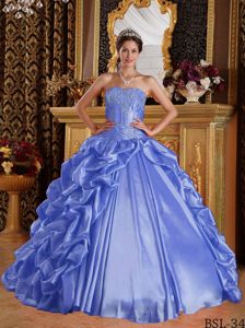 Taffeta Dresses for Quinceanera with Appliques and Pick ups