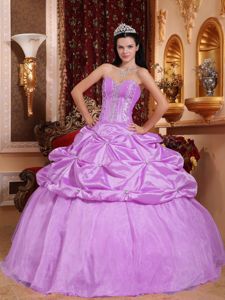 Beading Sweetheart Dresses for a Quince with Pick-ups