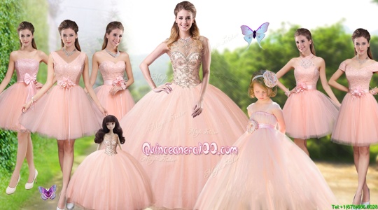 Pretty Sleeveless Lace Up Floor Length Beading Sweet 16 Dress