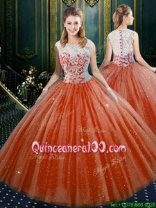 Fine Sleeveless Lace Zipper Ball Gown Prom Dress