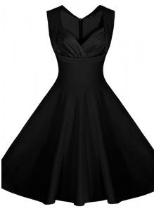Black Mother of Groom Dress Prom and Party and For with Ruching Sweetheart Sleeveless Zipper