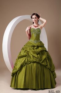 The Most Beautiful Peridot Sweetheart Corset Quinceanera Dress