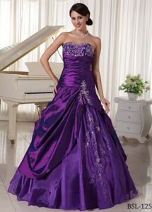 Exquisite A-line Sweetheart Quinceanera Gowns with Dropped Waist