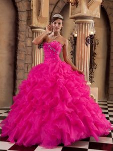 Pretty Ball Gown Beading Quinceanera Dresses with Ruffled Layers