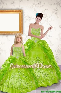 High Class Pick Ups Floor Length Yellow Green Quinceanera Gown Halter Top Sleeveless Lace Up