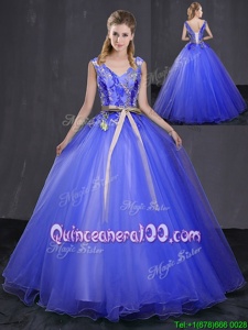 Edgy Floor Length Ball Gowns Sleeveless Royal Blue Sweet 16 Quinceanera Dress Lace Up