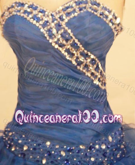 Romantic Ball Gown Sweetheart Beading And Ruffles Quinceanera Dresses