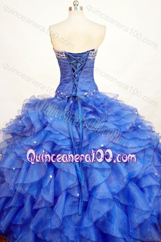 Romantic Ball Gown Sweetheart Beading And Ruffles Quinceanera Dresses