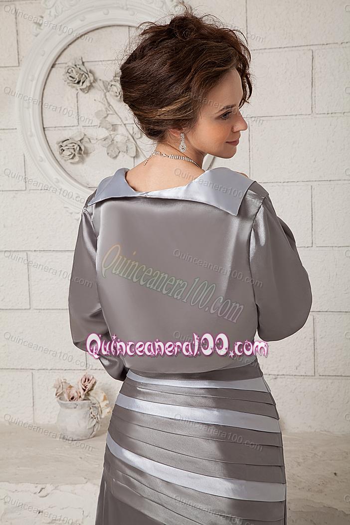 2014 The Super Hot Straps Beading Mother Of The Dress in Gray