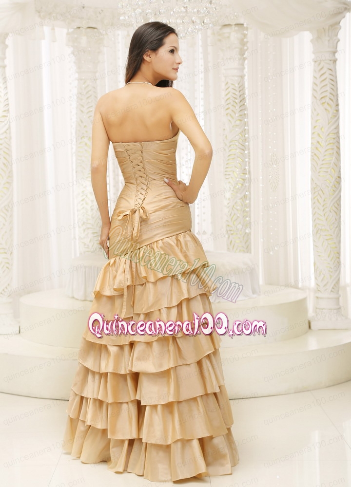 Ruffled Layers and Bodice Sweetheart Floor-length For Remarkable Mother of the Dress
