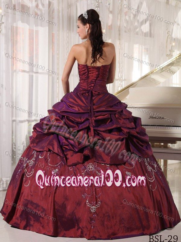 Ball Gown Embroidery with Beading Dress For Quinceanera 2013